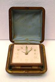 Vintage Europa Travel Alarm Clock Folding Case 2 Jewels Germany Retro Design Old | eBay Australia