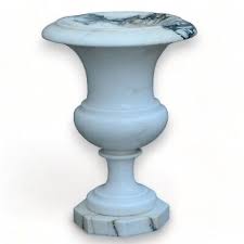 Medici Vase In White Carrara Marble Paonazzo Home Decor Ø 30Cm H 40Cm | eBay