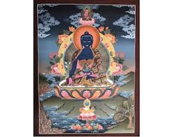 Medicine Buddha Thangka Painting. Hand Painted Original ...