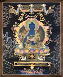 Medicine Buddha Thangka Painting From Himalayas, Best for ...