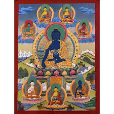 Eight Set Medicine Buddha Thangka – Art Of Tibet