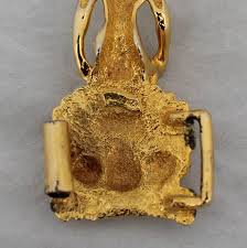 Judith Leiber Vintage Gold Monkey Belt Buckle with Red Stone ...