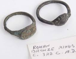Lot of 2 Ancient Roman Bronze Rings c.2nd-3rd Cent AD. Size 22-27 mm. ring size | MA-Shops