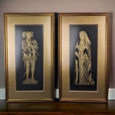 Framed Brass Rubbings: Sir Ralph Verney and Lady Elizabeth Verney - 19 1/4 X 10 1/2" - Etsy