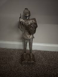 Vintage Tin Suit Of Armor Knight 16" Statue | eBay