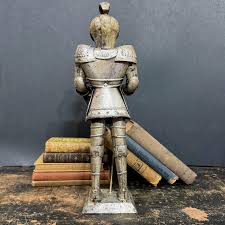 Medieval Knight Sculpture, Handcrafted Genuine Metal Statue ...