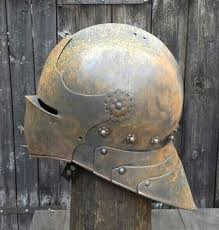 Medieval Knight Sallet Helmet Armor Steel Helmet Functional ...