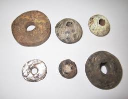 Group Ancient Spindle Whorls or Beads in Ceramic to Shell ...