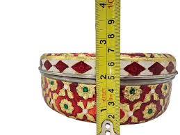 Meenakari Puri Dabba Floral Decorative St Steel Trinket Box ...