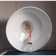 Orange Enamelled Workshop Ceiling Lamp from Louis Poulsen ...