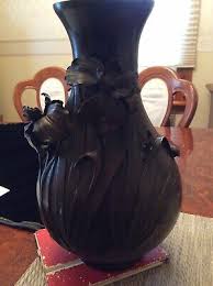 Large Antique Floral Bronze Vase. Mabe Chinese Or Japanese ...