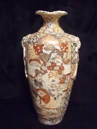 Antique 9 1/2" Satsuma Vase Meiji Dynasty Pre-1900 ...