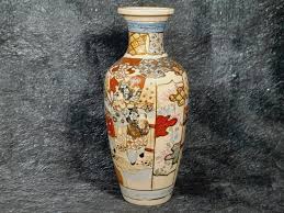 Antique Japanese Satsuma Moriage Finish Vase, Height ...