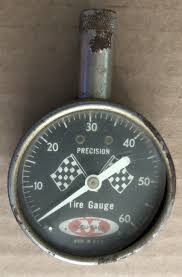 Vintage M ACCU-GAGE Precision Tire Gauge CHECKERED FLAGS | eBay