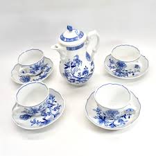 HUTSCHENREUTHER 1814 Blue Onion Porcelain Tea Set ...