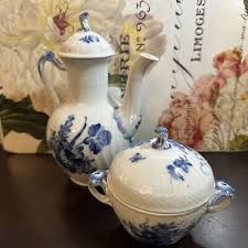 Royal Copenhagen Braided Blue Flowers Coffee Pot 10/1518 ...