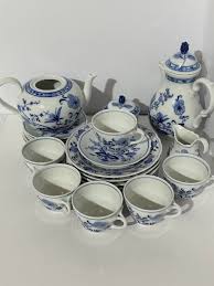 Vintage ~blue Onion~ Coffee/tea Set ~ Bavaria Germany - Etsy