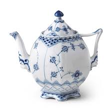 Royal Copenhagen Blue Fluted Full Lace Small Teapot - Kneen ...