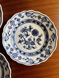 Antik C. Teichert Stadt Meissen 1 Kuchenteller Zwiebelmuster Frühstück 1879-1930 | eBay