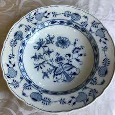 Antique Teichert Meissen Porcelain Blue Onion LG Round Serving Dish/Bowl 13 X 4" | eBay