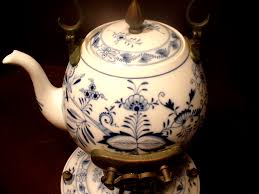 Rare Antique HTF Dresden Onion Teapot on Stand by Franziska ...