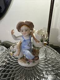 Vintage Hand Painted Lenwile China Ardalt Boy with Egg Basket Japan | eBay