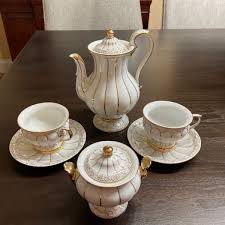 Meissen Crossed Swords - Golden Baroque Teapot, Sugar Bowl ...