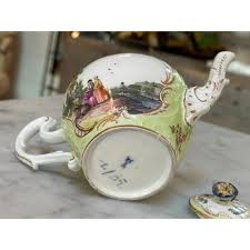 18th Century German Decorated Meissen Teapot | Chairish