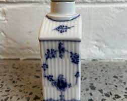 Rare Antique Royal Copenhagen Tea Caddy Blue Fluted 261 Factory First - Etsy