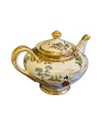 Vintage Noritake Geisha Teapot | Maruki Mark Porcelain
