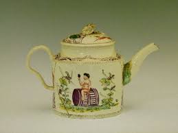 18th Century Staffordshire creamware teapot, probably ...