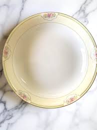 Vintage Noritake Soup Bowls (set of 10): Pink Rose Cartouche ...