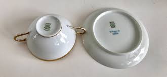 W Guerin & Co White Two Handles Porcelain Teacup and ...