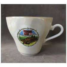 Vintage Ponderosa Ranch Souvenir, Porcelain Cup and Saucer ...