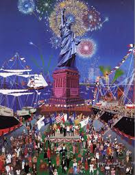Statue of Liberty Centennial Melanie Taylor Kent Lithograph ...