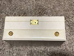 Vintage Princess Gardner Jewelry Box Cream and Red Velvet Lined 1 Drawer/Mirror | eBay