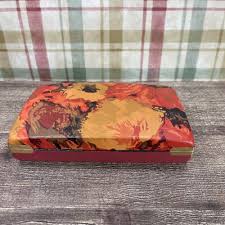 Vintage Earring Jewelry Box Clamshell Hard Case Travel 6x4 ...