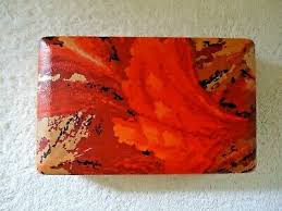 Vintage Multi Color Earring Jewelry Box " BEAUTIFUL ...