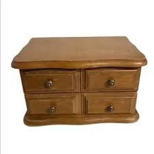 Storage & Organization | Vintage Small Wooden Mini Dresser Style Jewelry Box | Poshmark