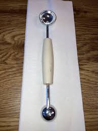 Vintage Melon Baller 2 sided, White plastic handle, Unbranded | eBay