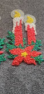 2 1970s Melted Plastic Popcorn Christmas Decor Kage Double ...