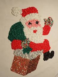 Christmas Santa Vintage Melted Plastic Popcorn Chip ...