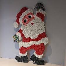 Vintage Christmas Melted Plastic Popcorn Santa Claus ...