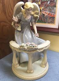 Exquite Angel Porcelain Figurine 13" tall on balcony ...