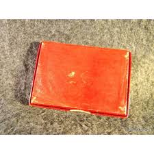 Vintage Red Sterling Mint Co. Gold Tip Gum Box. For Sale at ...