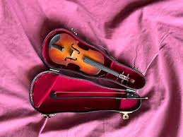 Vintage Miniature Voilin With Case & Bow 8” | eBay