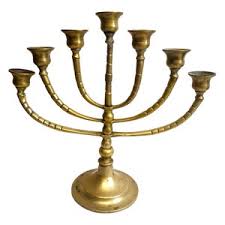 11" Vintage Solid Brass 7 Branch Temple Menorah, Judaism Menorah, Jerusalem Temple Decor - Etsy Ireland