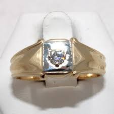 Handsome Art Deco Diamond 1930's Era 14K Yellow Gold Statement Ring Size 11 3/4 FREE SHIPPING! #ARTD-GR8 - Etsy