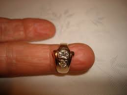 Antique 14k Yellow Gold Buckle Belt Band Gypsy 1.8Cts Natural Diamond Ring 6.5 | eBay UK