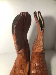 El General Alligator Leather Cognac Cowboy Boots Men's 6 | eBay